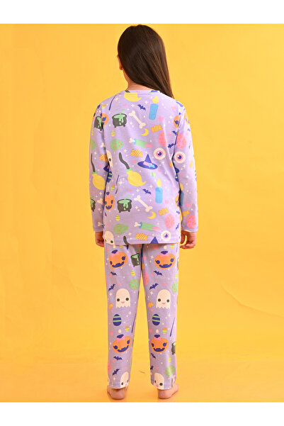 Anthrilo By Styli Halloween Theme Print Top & Pyjama Set