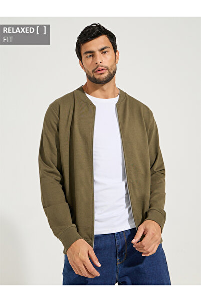 Styli جاكيت بومبر مريح بسحاب