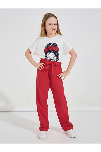Styli Happy Girl's Day Graphic T-Shirt & Pants Set