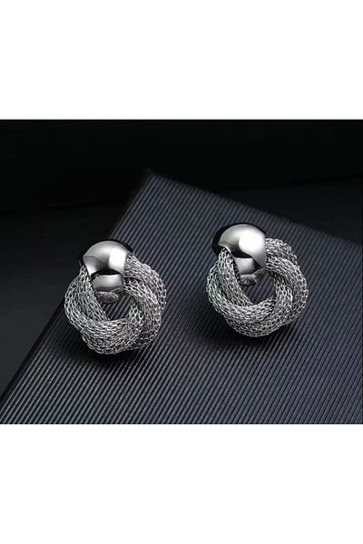 YASİN TOPÇU Steel Silver Earrings
