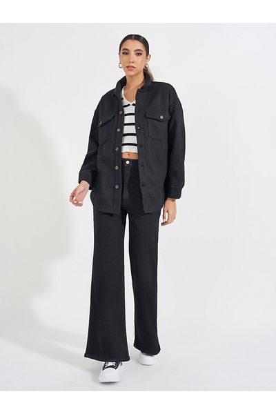 Styli Oversized Longline Wool Like Shacket