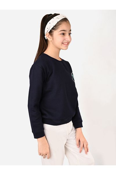 LilPicks By Styli Heart Patch Design Sweatshirt