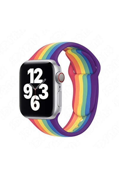 UnDePlus Apple Watch 10/11 42mm-38/40/41mm Gökkuşağı Kordon 2/3/4/5/6/se/7/8/9