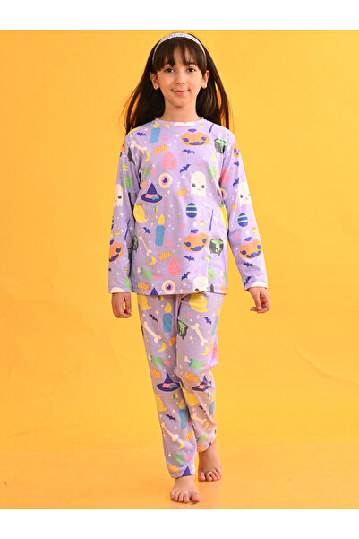 Anthrilo By Styli Halloween Theme Print Top & Pyjama Set