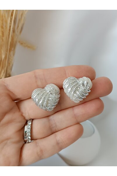 La fee aksesuar أقراط قلب من طين البوليمر - إبرة فولاذية