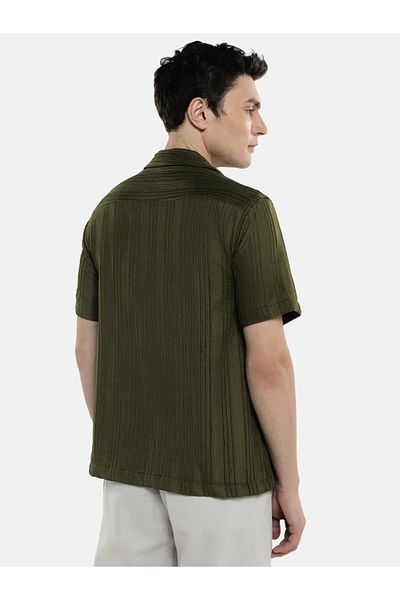 Dennis Lingo By Styli Textured Cuban Collar Casual Shirt