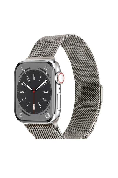 UnDePlus Apple Watch 44/45/46/49mm Kordon Milano Loop Metal Kordon 2/3/4/5/6/se/7/8/9/10/11/ultra