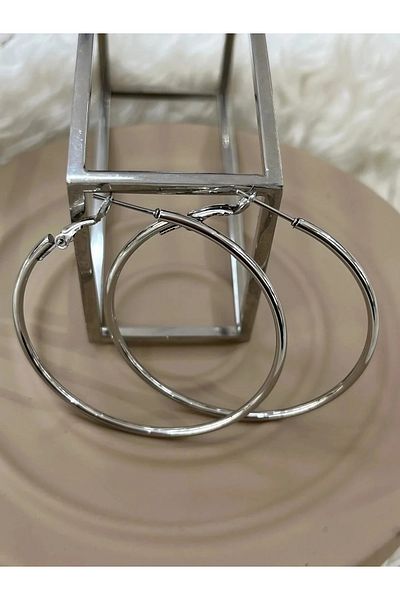 YASİN TOPÇU Steel Silver Earrings