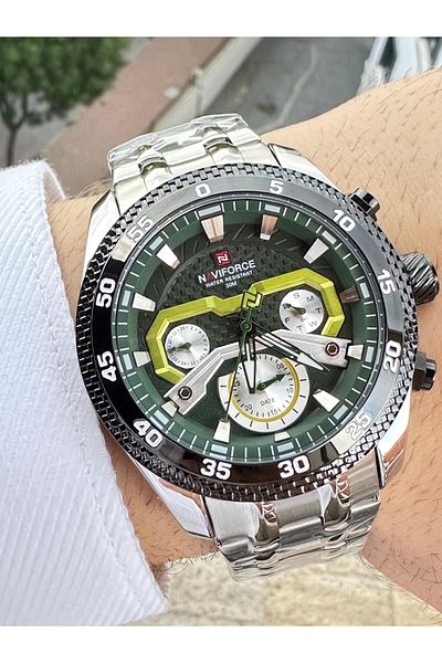 Naviforce Naviforce Green Dial Sports Active Indicator Men's Wristwatch
