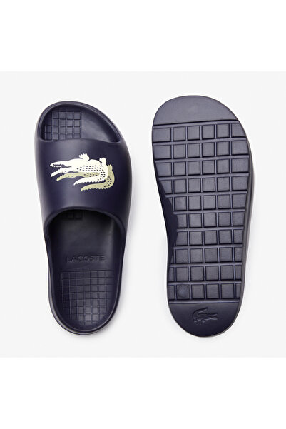 Lacoste شبشب كروكو 2.0 إيفو للرجال باللون الأزرق الداكن