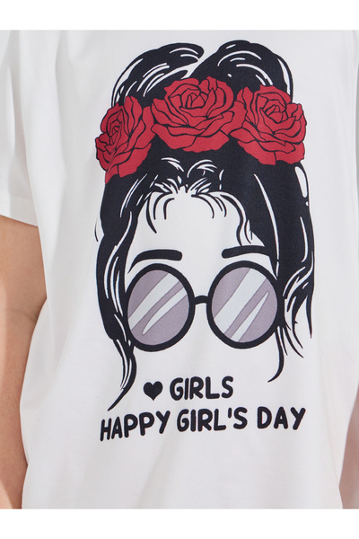 Styli Happy Girl's Day Graphic T-Shirt & Pants Set