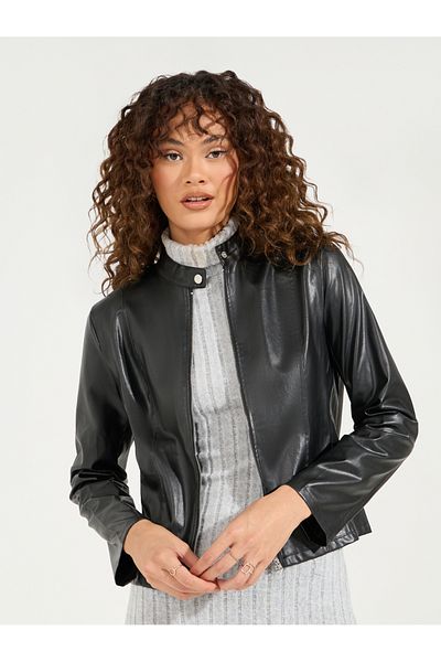 Styli Regular Fit Short Length Biker Jacket