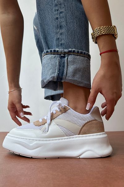 Mupa Shoes Γυναικεία αθλητικά παπούτσια Nude Suede