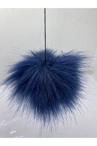 sç Saraçoğlu Çanta Navy Blue 10 Pack - 7cm Diameter Plush Pompom Scarf Beanie Bag, Work Decoration Accessory