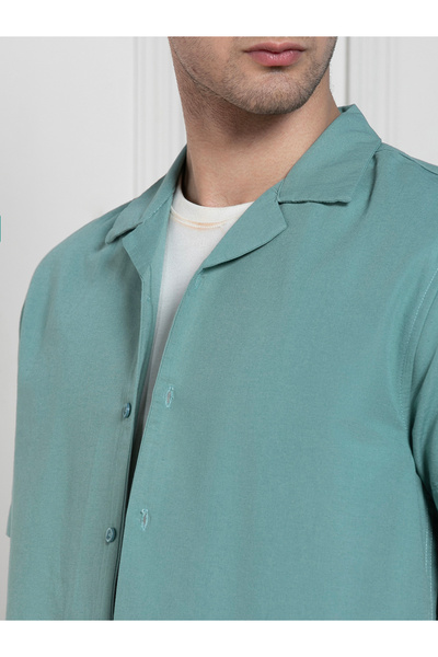 Dennis Lingo By Styli Solid Casual Shirt with Button Placket