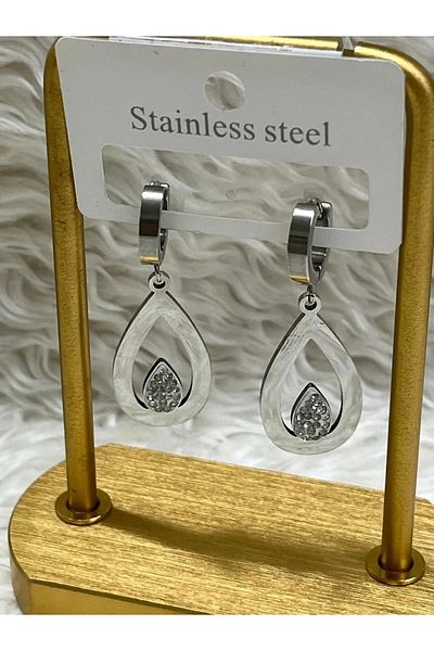 YASİN TOPÇU Steel Silver Earrings