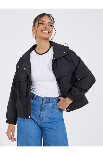 Styli Boxy Fit Short Length Utility Jacket