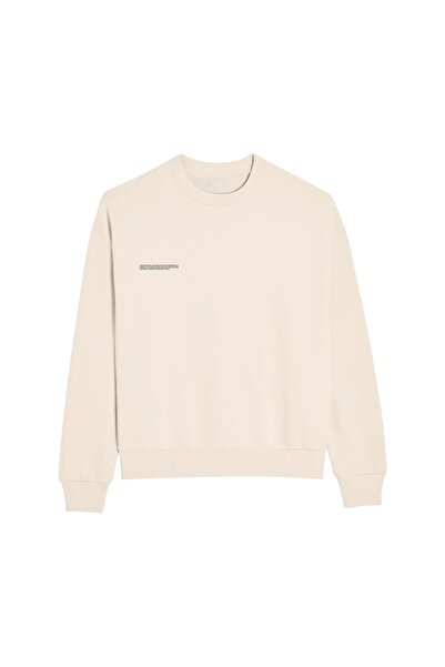 The Champ Clothing Μπεζ Unisex Oversize Hoodie - Crew Neck, Nature Concept Printed φούτερ