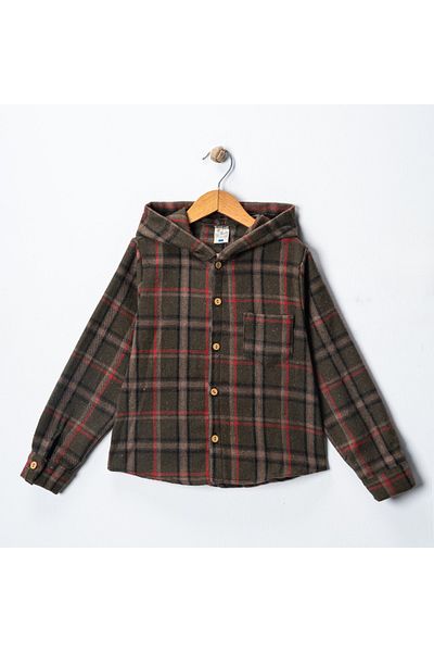 MAXI DRY Риза Lumberjack с качулка, 4-12 години