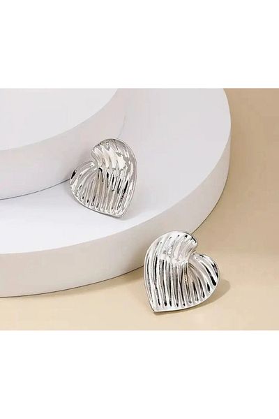 YASİN TOPÇU Steel Silver Earrings