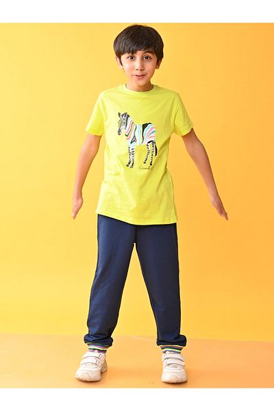 Anthrilo By Styli Zebra Print T-Shirt & Joggers Set