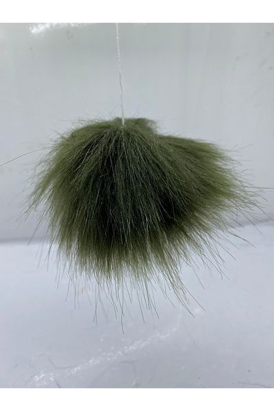 sç Saraçoğlu Çanta 10 Pack 7cm Decoration Accessory - Plush Pompom Scarf Beanie Bag, Khaki String