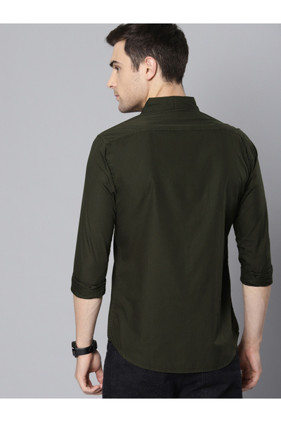 Dennis Lingo By Styli Solid Slim Fit Casual Shirt