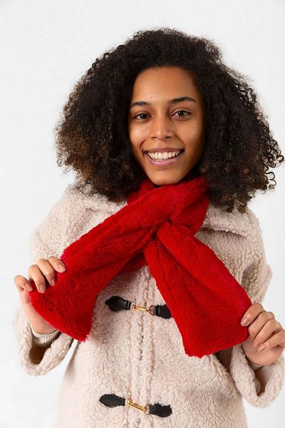 REMSA Red Women's Plush Camisole - Neck Collar Scarf Rkb-01