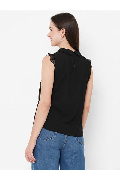 Mish By Styli Lace Insert Sleeveless Top