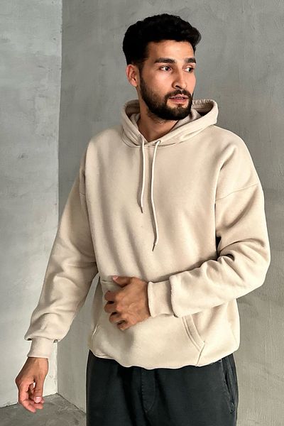 zunop Ανδρικό φούτερ με κουκούλα Oversize