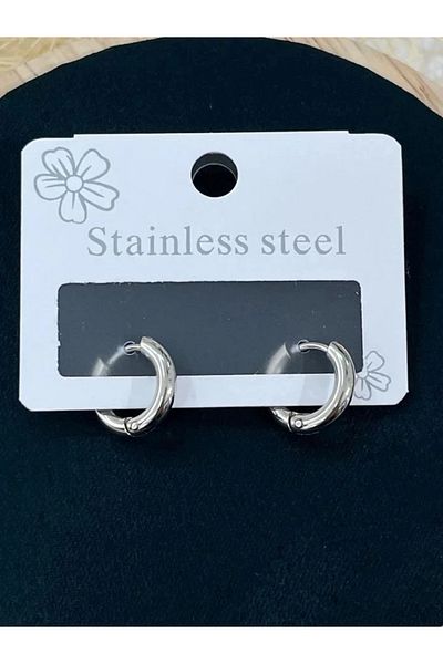 YASİN TOPÇU Steel Silver Earrings