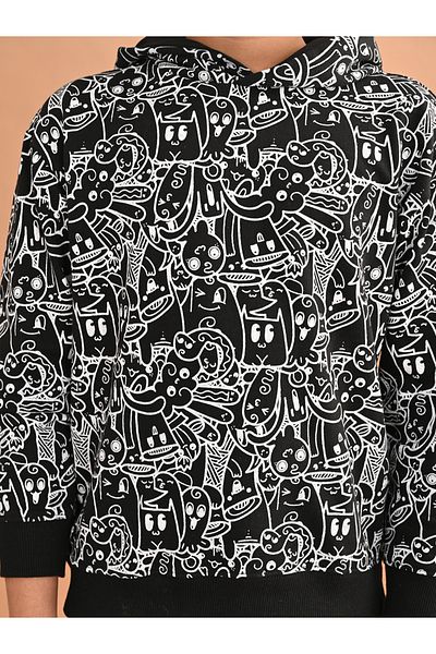 LilPicks By Styli Graffiti Graphic Print Hoodie