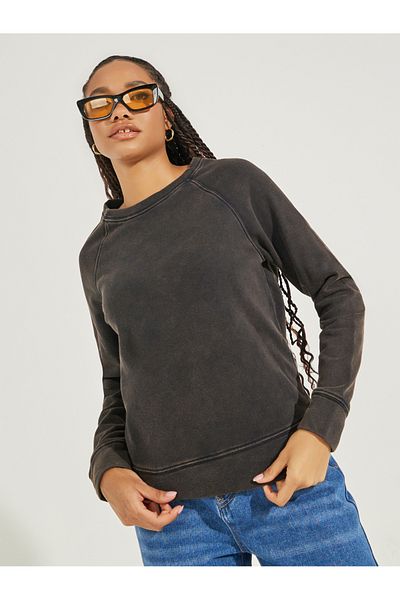 Styli Regular Fit Acid Wash Sweatshirt