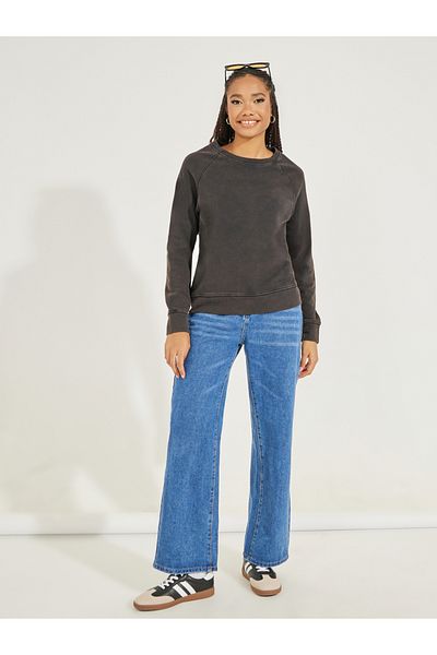 Styli Regular Fit Acid Wash Sweatshirt