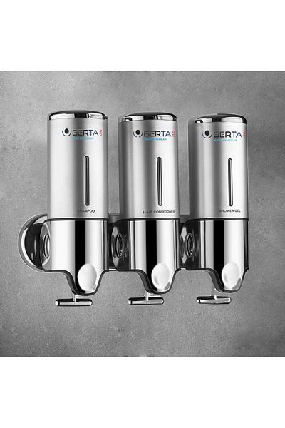 Berta Hijyen Transmițător de săpun și șampon din inox T-Pull - Set de trei