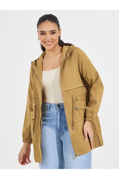 Styli Regular Fit Longline Utility Jacket with String