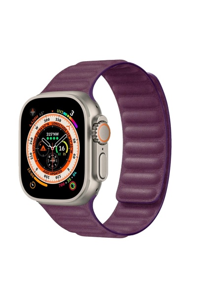 UnDePlus Apple Watch 44/45/46/49mm Kordon FineWoven İnce Dokuma Manyetik Baklalı 2/3/4/5/6/se/7/8/9/10/11/ult