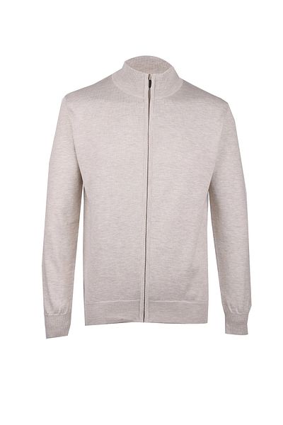 Diandor Men's Zippered Stand Collar Knitwear Cardigan
