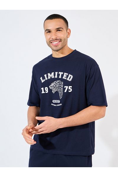 Styli Premium Varsity HD Print Heavy Jersey Oversized T-Shirt & Joggers Co-Ords