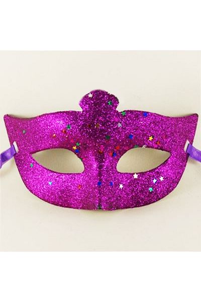 Skygo 17x10 Purple Color Glitter Starry Costume Party Mask