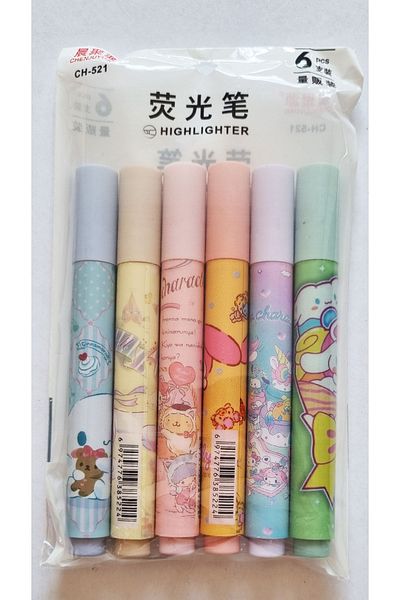 Modellino 6-Pack Kuromi Ch-521 Pastel Highlighter in Bag