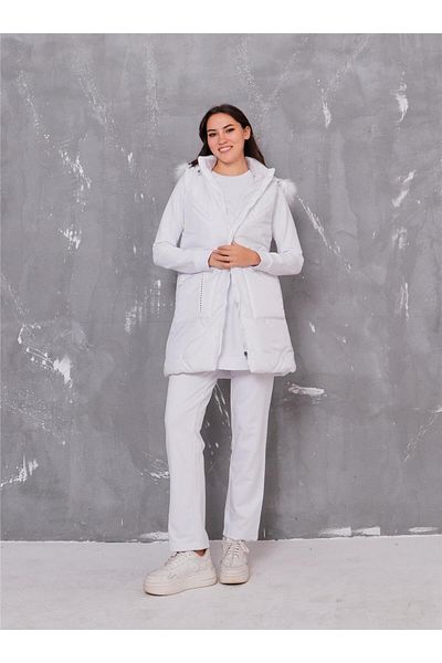 Bwest Sarah Hooded Inflatable Vest Sports Triple Set - 70030.002 - White