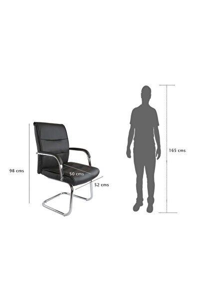 Mahmayi Ergonomic Black Visitor Office Chair with Padded Seat & Molded Back - Nova 2203