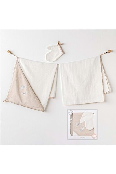 andywawa طقم مناشف أطفال مكون من 3 قطع من قماش الموسلين سعيد كل يوم