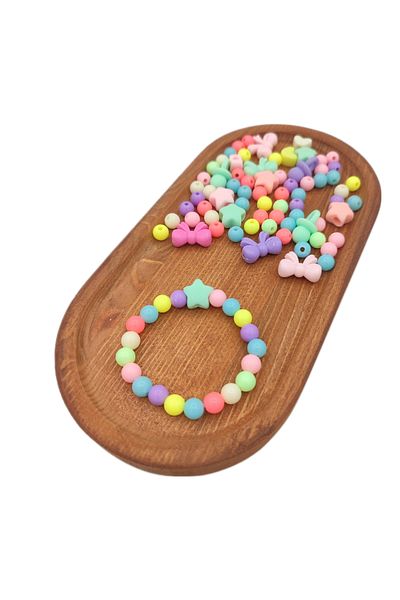 Serap Yılmaz Sahi Star Model Colorful Beaded Handmade Specially Designed Baby and Children's Bracelet - 0439