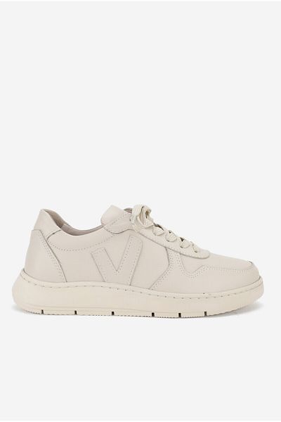 TUNAELLİ PANTOFI OXFORD CU TALPA PLATĂ, PIELE VERITĂ BEJ, NUMĂRUL 36-41