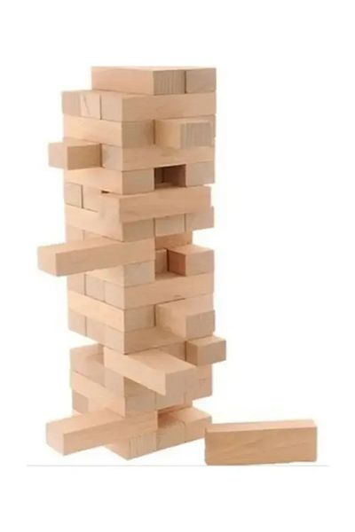 Hobi Eğitim Dünyası Balance Tower – Wooden Tower – New Generation Cenga Intelligence Game - Balance Game - Children's Game