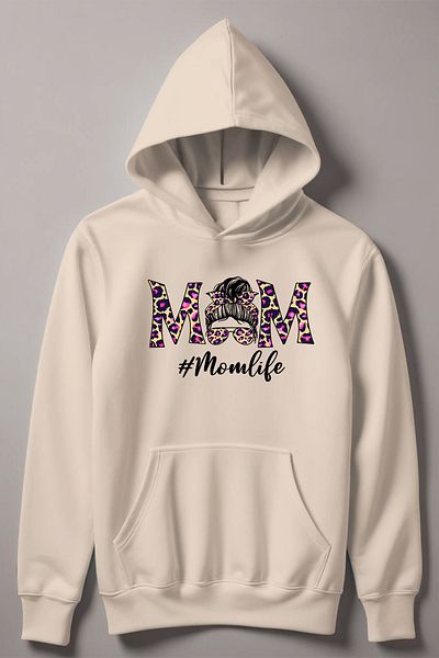 MYADA Παιδικό φούτερ με κουκούλα Leopard Mom Life 12432