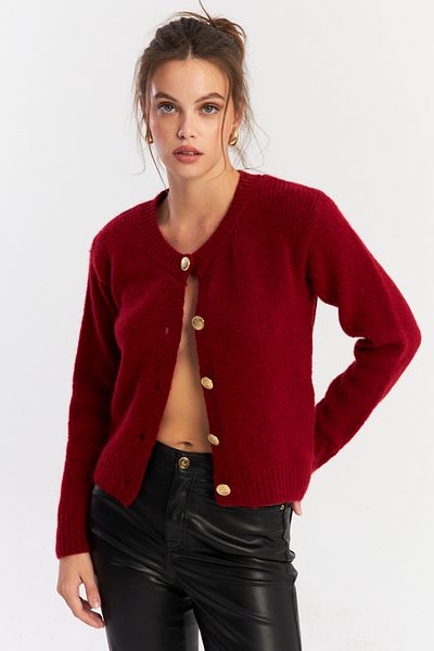 Cool & Sexy Claret Red női kardigán - YV285 modell
