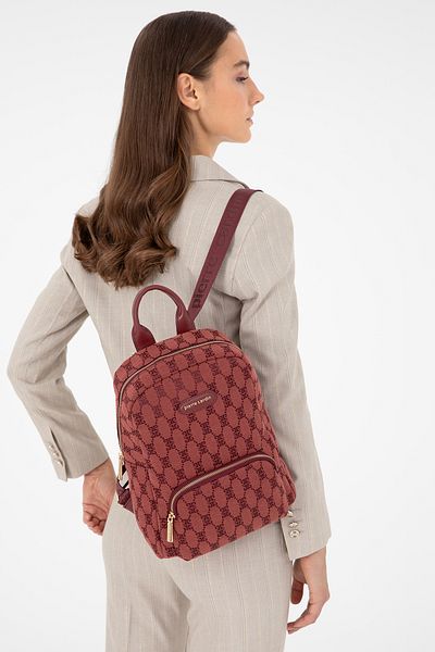 Pierre Cardin Claret Red Women's Backpack 05Po24K1673
